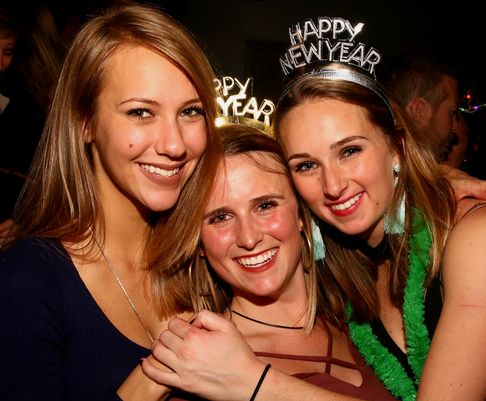 Revelers ring in the New Year at The Architect Bar and Social House on Dec. 31, 2016. (Photo by: Jerome Carpenter/WRAL Contributor)